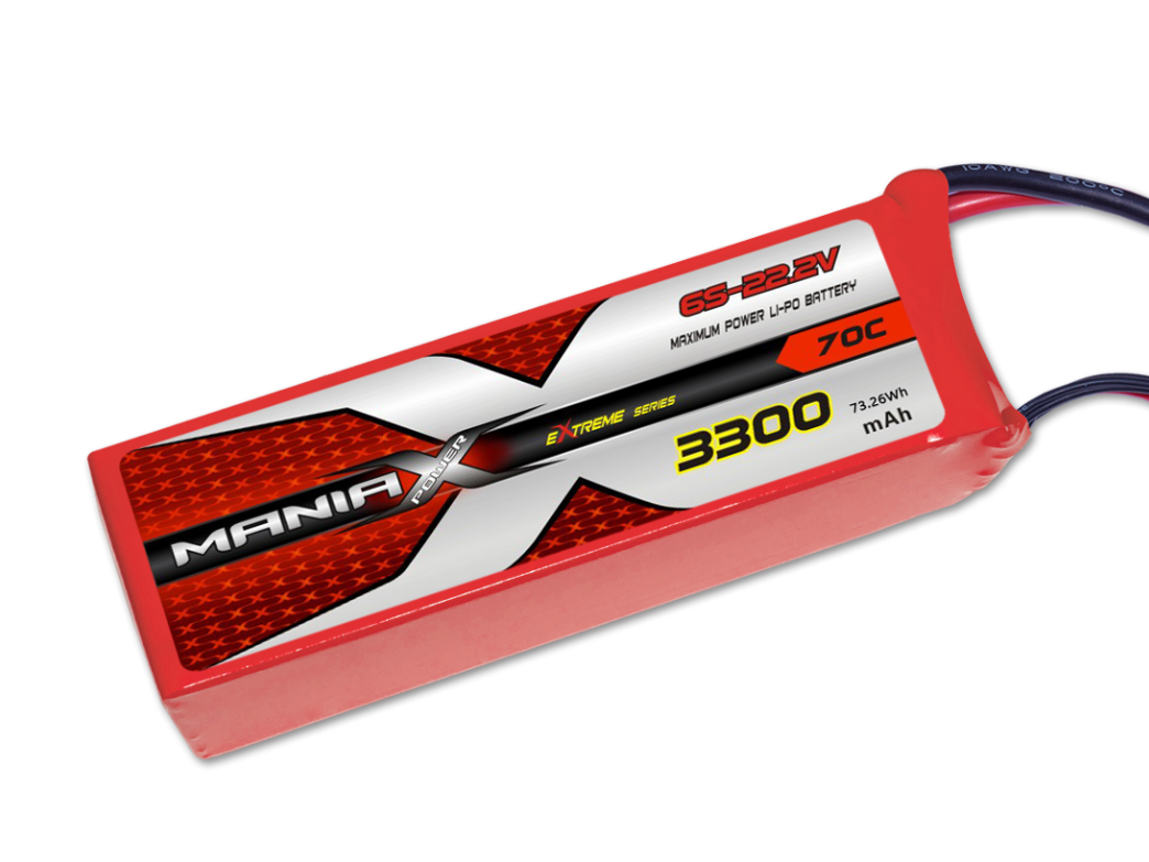 ManiaX 6S 3300mAh 70C 22.2V Lipo Battery XT90