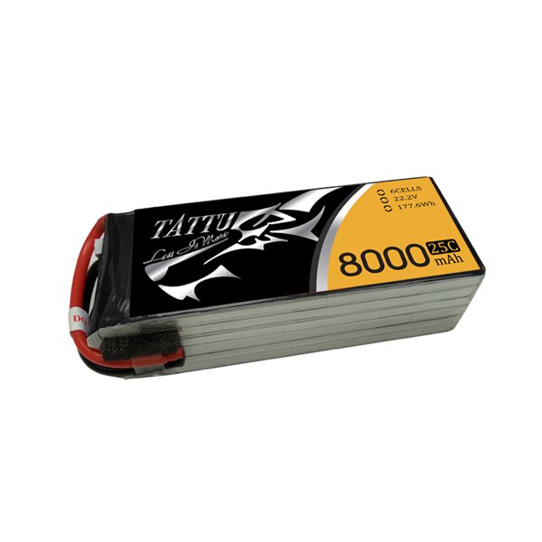 Tattu 8000mAh 22.2V 25C 6S1P Li-po Battery