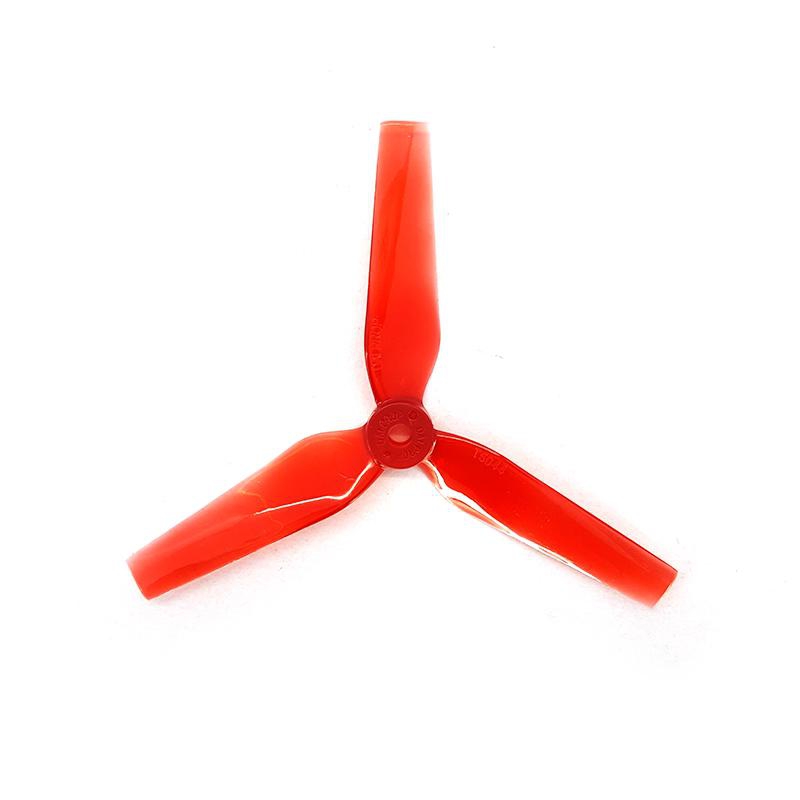 DAL 5x4.4 - 3 Blade, Crystal Red Trapezoid Propeller - T5044 (Set of 4)