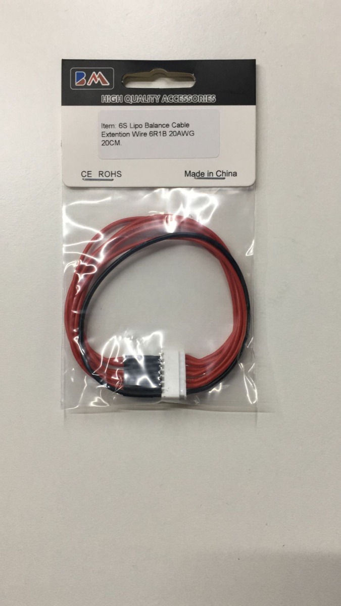 Li-Po Battery Balance Charging Extension Wire Cable 20cm 6S