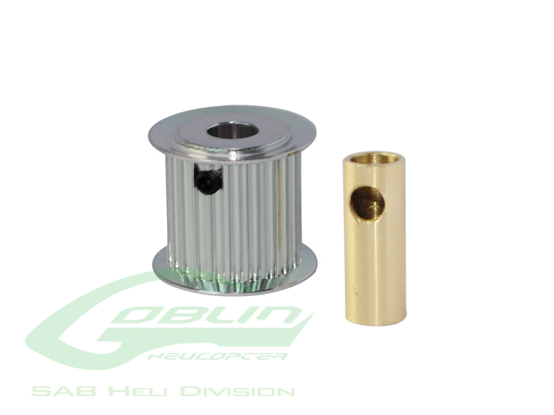 H0175 Aluminum Motor Pulley 18T (for 6/8mm motor shaft) - Goblin 770/Goblin 700 Competition 