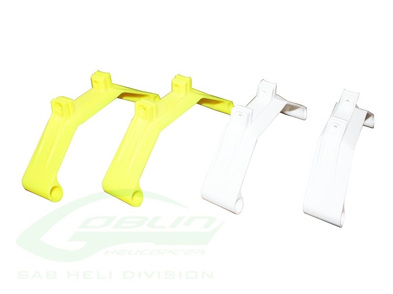 H0449C-S - PLASTIC LANDING GEAR SUPPORT WHITE & YELLOW