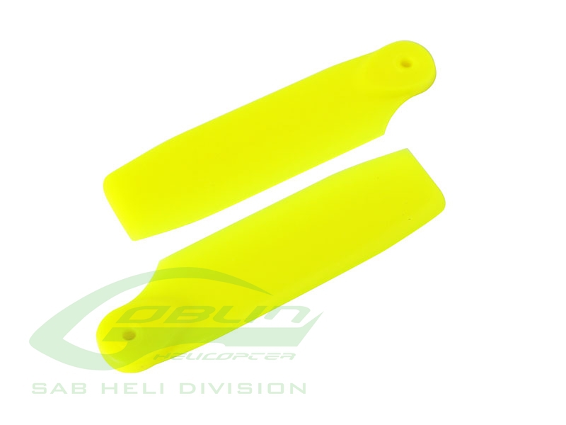 H0828-Y-S - YELLOW PLASTIC TAIL BLADE 50MM