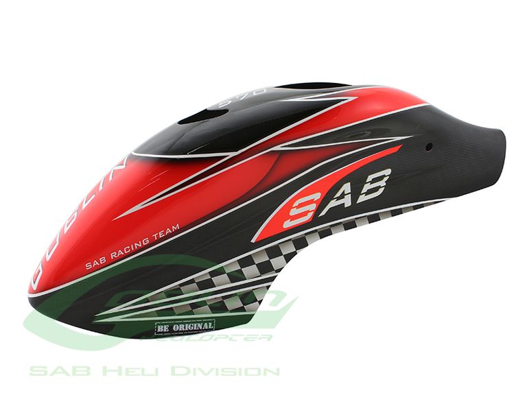 H9028-S CANOMOD AIRBRUSH CANOPY SAB RED/CARBON - GOBLIN 570