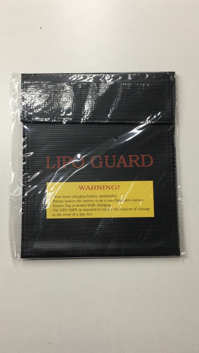 RC Fireproof Lipo Li-Po Battery Safety Guard Charge Bag 180x230mm Black.
