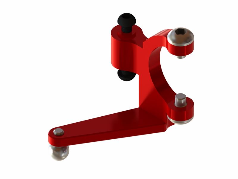LX1542 - OXY3 - Aluminum Tail Bell Crank - Red