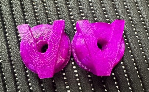 V Control Radio Gimbals 3D printed from TPU Purple