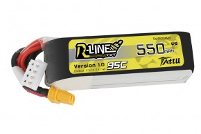 Tattu R-Line 550mAh 11.1V 3S1P 95C Lipo Battery with XT30