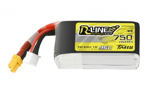 Tattu R-Line 750mAh 11.1V 3S1P 95C Lipo Battery with XT30 Plug