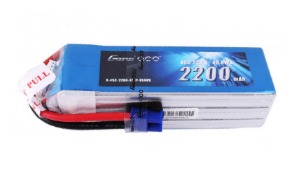 Gens Ace 2200mAh 6S1P 22.2V 45C Lipo Battery Pack XT60