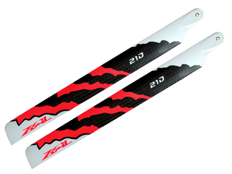 ZEAL Carbon Fiber Main Blades 210mm Energy (Neon Orange)